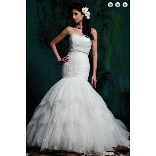 Free shipping bandage dress crystal belt vestido de noiva renda 2016 new fashionable sexy romantic wedding dress bridal gowns