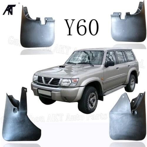 Black Front &Rear Mud Fender Flaps Splash Guard Mudflaps Mudguard Cover Trim For Tnissan patrol y60 1997-2005 Mud Flap 4pcs/lot