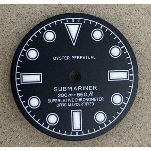 Watch dial 28.5mm matte dial skx007 is refitted to fit nh35 dial / nh36 / 4R36 movement