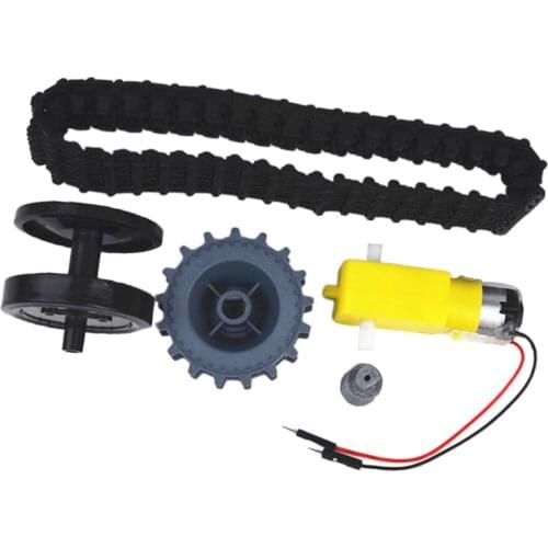 DIY Smart Tank Replacement Crawler Conveyor Belt TT Motor Drive Wheels Set