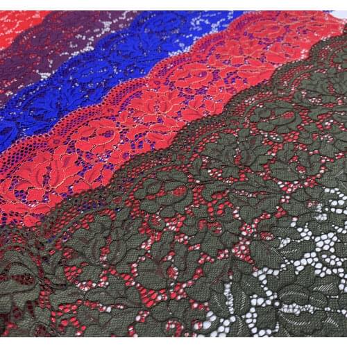 3y/lot Width 23cm 5 colors Elastic Stretch Lace Dark Green Skirt Hem Dress Underwear Sewing Craft DIY Apparel Fabrics Lingerie