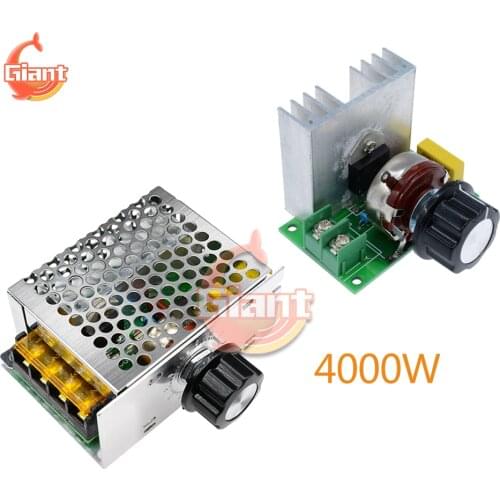 4000W SCR High Power Electronic Voltage Regulator Speed Controller Control Board AC 220V Dimming Speed Temperature Regulation