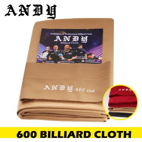 ANDY 600 High Quality Billiard Pool Table Cloth for 70% Wool 30% Nylon Professional Billiard Accessories Table Cloth Club use