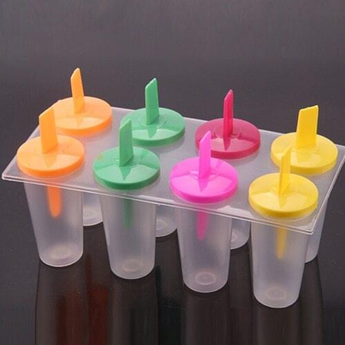 Summer Discount Fashion 2016 8Pcs Ice Cream Lolly Maker Form DIY Pop Mould Frozen Popsicle Yogurt Molds Tools