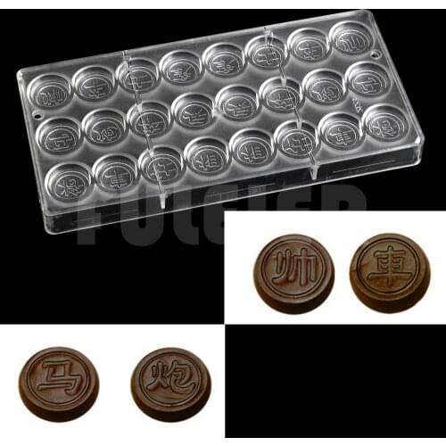 Chess Mold Polycarbonate chocolate Mold DIY Hard plastic Kitchen gadgets pastry Tray cake candy confectionery Baking Dish