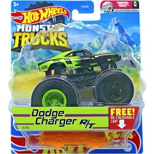 Hot wheels monster trucks 1:64 alloy toy car trolley