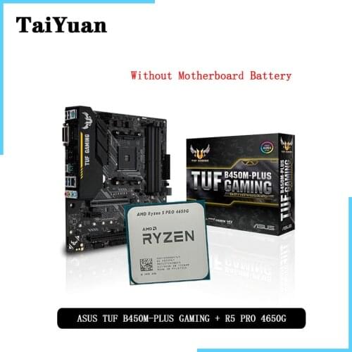 AMD Ryzen 5 4650G R5 4650G CPU + ASUS TUF B450M PRO GAMING Motherboard Suit Socket AM4 All new but without cooler