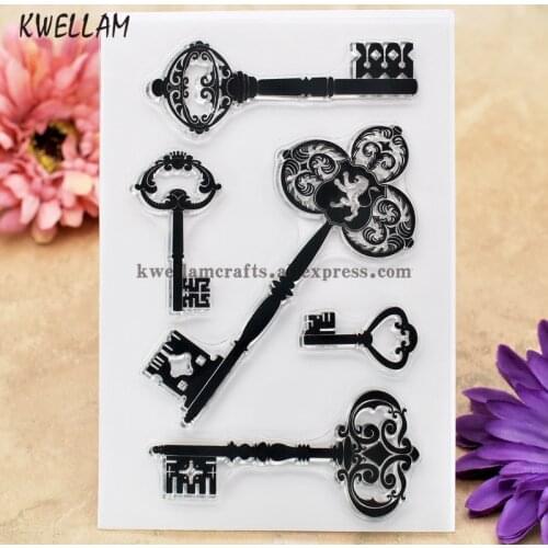 Key Scrapbook DIY photo cards rubber stamp clear stamp transparent stamp 10x15cm KW8012032