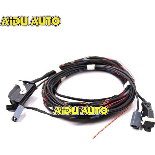 Rear High Line AV Camera KIT With Guidance Line Install harness Wire Cable For VW Tiguan 5N0907441A 5N0 907 441 A