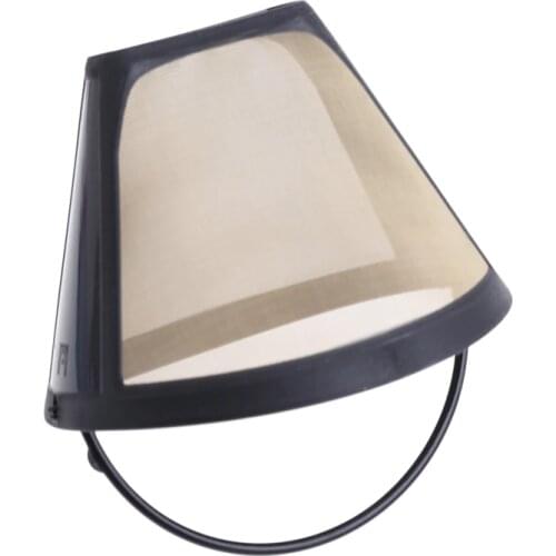 Reusable Coffee Filter 10-12 Cup Cone-Style Maker Machine Gold Mesh Handle Tool