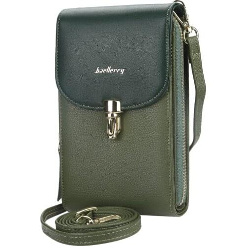 Fashion Mobile Phone Bag Wallet for Women Female Litchi Pattern Messenger Bag Zipper Small Shoulder Bag Coin Purse Sac