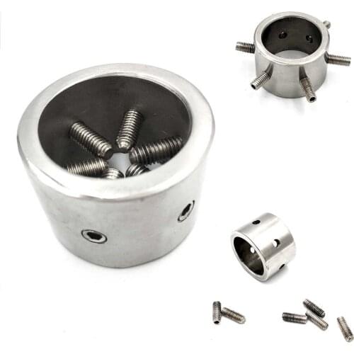 Manyjoy Stainless Steel Male Penis Ring Scrotum Pendant Testicle Cock Rings ,Chastity Bondage Cage Adult Games Sex Toys For Men