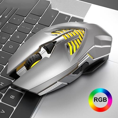 Q1 Wired Mouse Sensitive Shock-proof Cool RGB Light 3600DPI USB E-sports Mechanical Mouse for Playing Games Computer Accessories