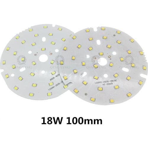 10pcs SMD 2835 18W Lamp Panel 85mm 100mm Diameter High Brightness LED PCB Cold White / Warm White For Ceiling Light Down Light