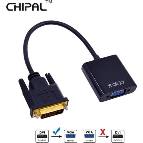 DVI Male to VGA Female Adapter Full HD 1080P DVI-D to VGA Adapter 24+1 25Pin to 15Pin Cable Converter for PC Computer Monitor