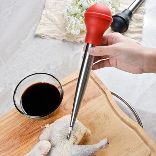 Turkey Baster Oil Dropper Cooking Turkey Chicken Oil Dropper BBQ Food Flavour Baster Syringe Tube Pump Pipe Kitchen Tools Gadget