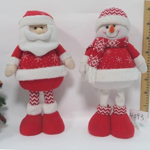 Christmas decorations Fabric Santa Claus Snowman Elk Gingerbread Man Decoration Window Counter Prom Decoration Decoration