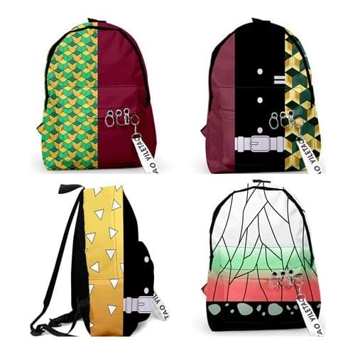 Unisex Backpack Anime Demon Slayer Print School Shoulder Bag Rucksack Fashion Travel Bags 13.9L Large Capacity Backpack