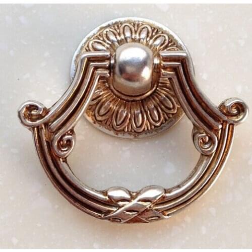 Shaky drop ring antique distress kichen cabinet knobs antique silver drawer dresser cupboard furniture knobs pulls handles JS10