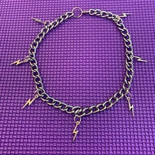 Super Popular Harajuku Street Personality Lightning Necklace Chains Gothic Necklaces for Women