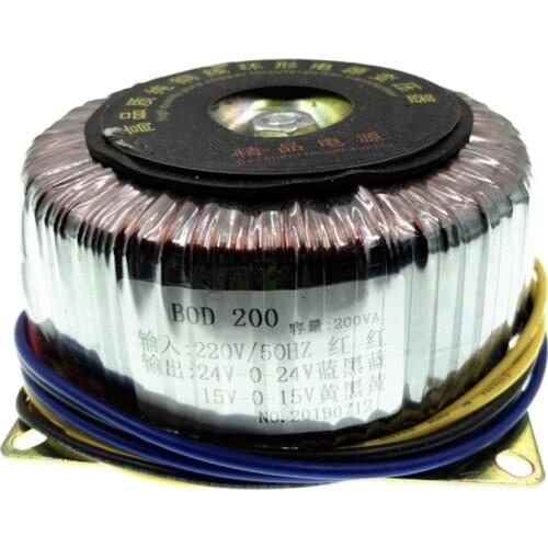 200W toroidal power amplifier transformer Double 24V + double 15V speaker AC transformer A iron core, pure copper enameled wire
