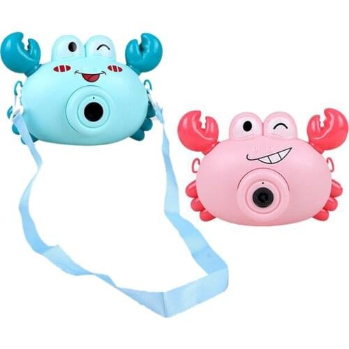 Bubble Maker Crab Camera Toy Automatic Bubble Blower with Music and Light Bubble Machine for Kids Outdoor Activitivy