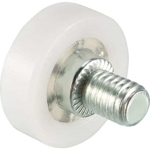 Uxcell 19x6x1mm Roller Idler Bearing Pulley Sliding Conveyor Wheel Threaded Rod white 2pcs 19x6x2mm