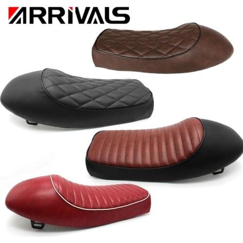 For Honda CG CB200 CB350 CL350 CB400 Motorcycle Cafe Racer Seat Scrambler Vintage Flat Saddle Flat pan Retro Seat