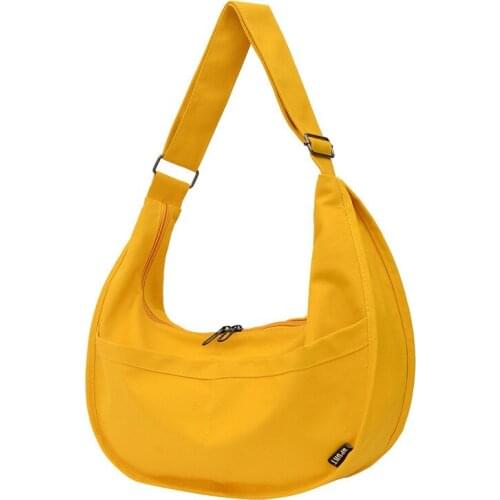 PURFAY Capacity Canvas Women Shoulder Bag Cotton Tote Shopper Bag Spot Eco Reusable Shopping Bag Cloth Messenger Dumpling Bag