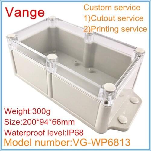 1pcs/lot professional mould made injection IP68 waterproof ABS plastic housing case for electronic device under sea 200*94*66mm