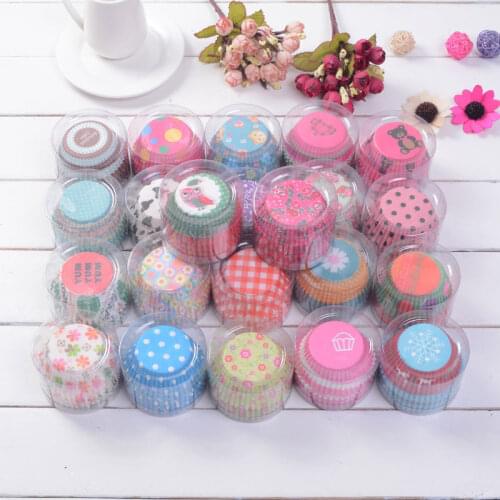 100pc/Set Random Colors Cake Baking Paper Cup Cupcake Muffin Cases Home Party Baking Tools Tray Liners Cup Kitchen Cupcake Cases
