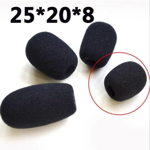 100pcs/lot Headset replacement Foam Microphone Cover telephone headset mic cover microphone windscreen windshied headset foam