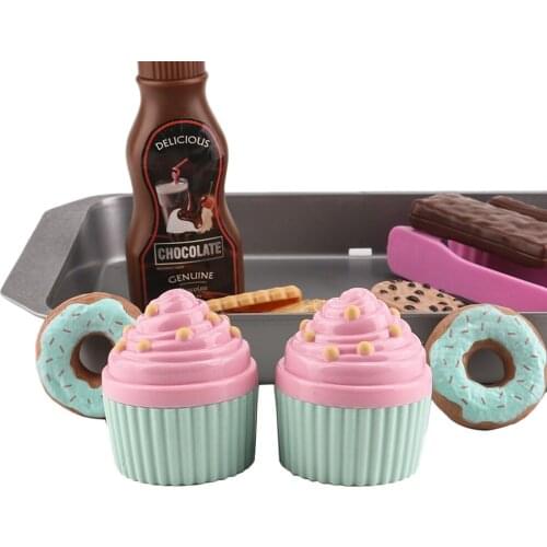 16pcs Simulation Dessert Playset Kids Tea Time Pretend Play Toys For Girls