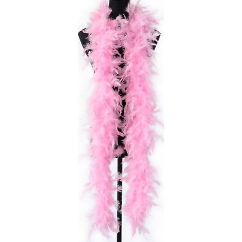 60Grams Fluffy Turkey Feathers Boa DIY Wedding Lamp Shade Accessories Christmas Shawl Dress Decoration Plumes For Crafts 2Meters