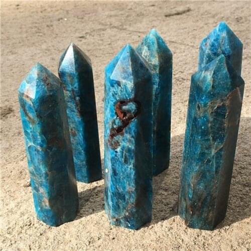 Apatite Wand Point Natural Stones Quartz Minerals Crystals Gems Healing Reiki Home Decoration Gemstones