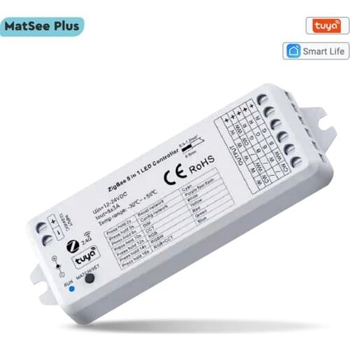 Tuya Smart ZigBee 3.0 RF Led Controller Wireless Dimmer Remote RGB CCT 4 Channel 5 in1 Music Detect Work with Google Home Alexa