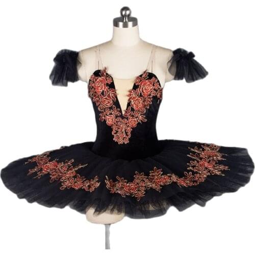 BLL028 black ballet leotard 7 layers adult women dance costume ballet tutu ballerina performance ballet costume dance tutu