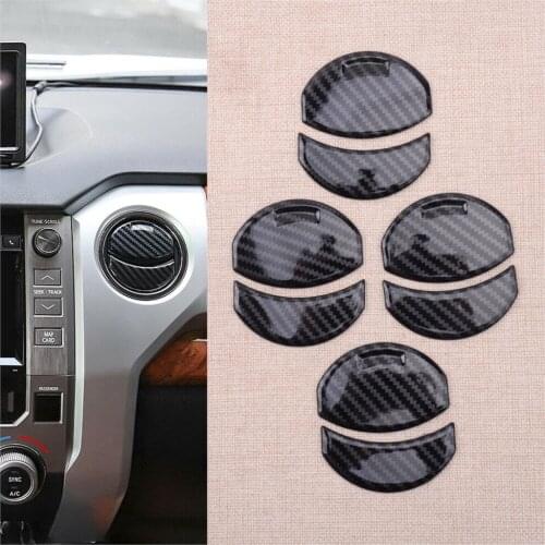 CITALL 8pcs/Set Car Front Air Vent Outlet Overlay Cover Trim Decoration Fit for Toyota Tundra 2014 2015 2016 2017 2018 2019 2020