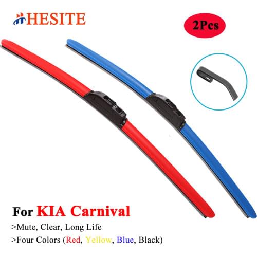 HESITE Colorful Windshield Wiper Blades For KIA Carnival Sedona Accessories 2001 2003 2004 2005 2007 2008 2016 2017 2018 2019