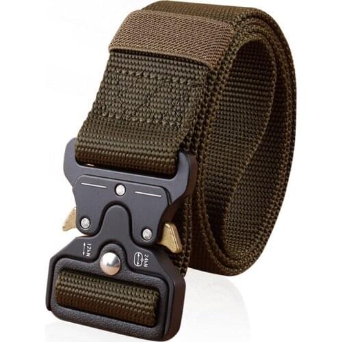 FreeArmy New Mens Military Tractical Belts Nylon Webbing Alloy Buckle 4 Color Belt Straps