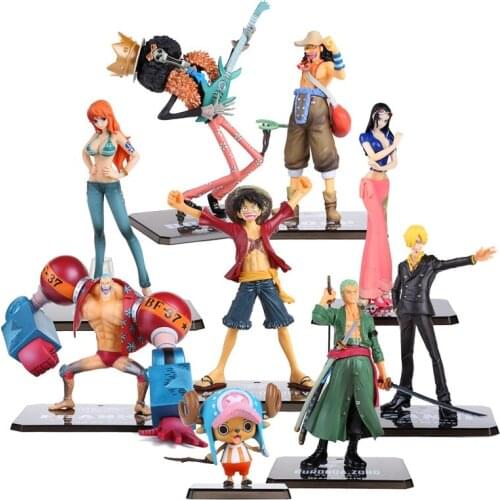 Chopper Luffy Zoro Robin Nami Sanji PVC Action Figure Toys Collection Model Figures Doll For Kids Gifts