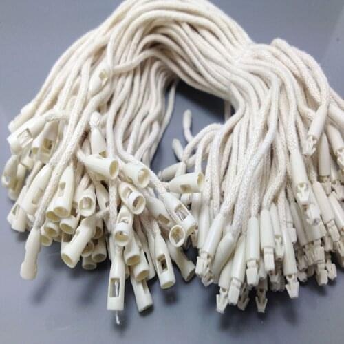 Good Quality hang tag string in apparel Hang tag strings cord for garment Stringing price hangtag or seal tag