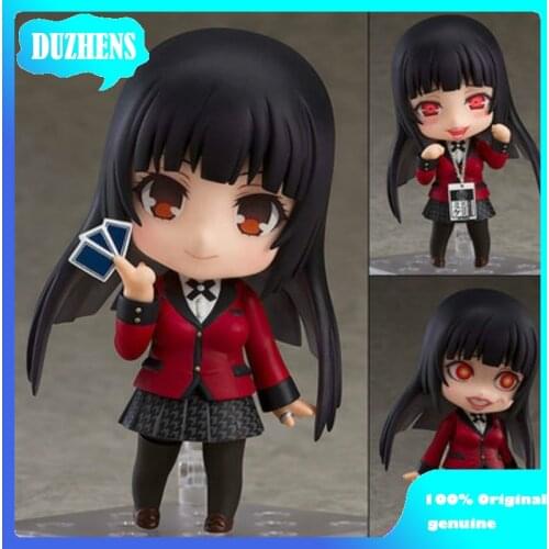 100% Original genuine Kakegurui: Compulsive Gambler Jabami Yumeko Q version figma PVC Action Figure Anime Figure Model Doll Gift