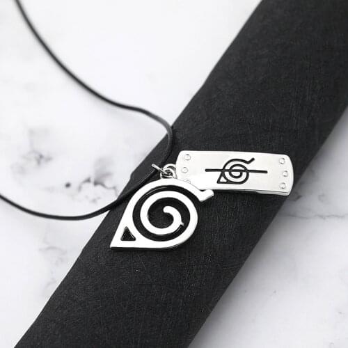 Japanese Anime Cosplay Akatsuki Organization Silver Color Sign Metal Unisex Pendant Necklace Trendy Women Men Necklace