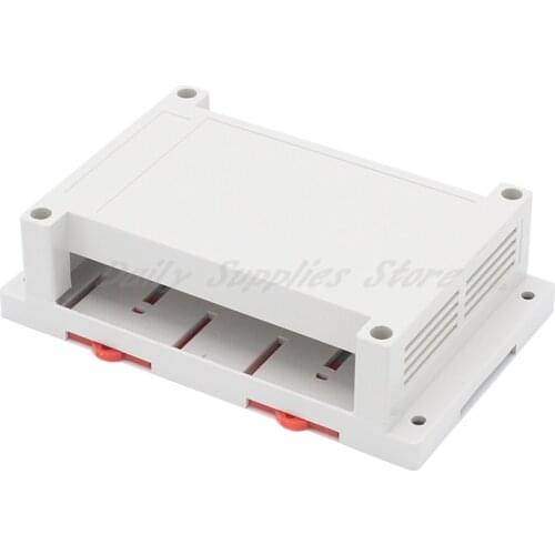 1pcs 145x90x40mm Plastic PLC industrial control box power supply shell guide rail type shell instrument wiring through cable box