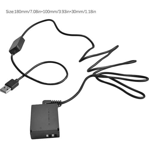 LP-E12 DR-E12 DC Coupler Fake Dummy Battery CA-PS700 USB Cable Adapter for Canon Camera EOS M EOS M2 M10 M50