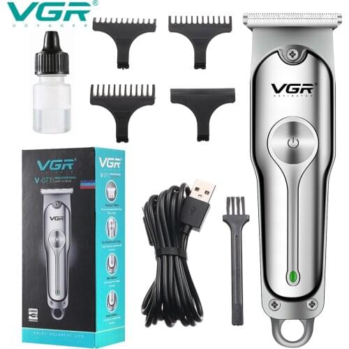 VGR Professional Barber Oil Head Hair Clipper Electric Hair Trimmer USB Rechargeable Hair Cutting Machine Haircut R-71