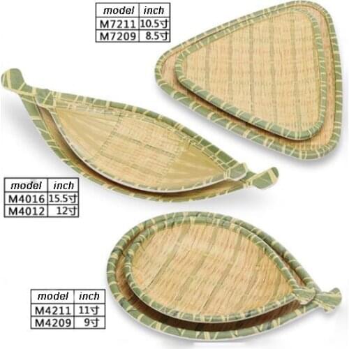 Melamine Plastic Imitation Bamboo Dustpan Plate Dishes Food Snacks Sushi Steak Dinner Plates Food Dessert Tea Tray Tableware