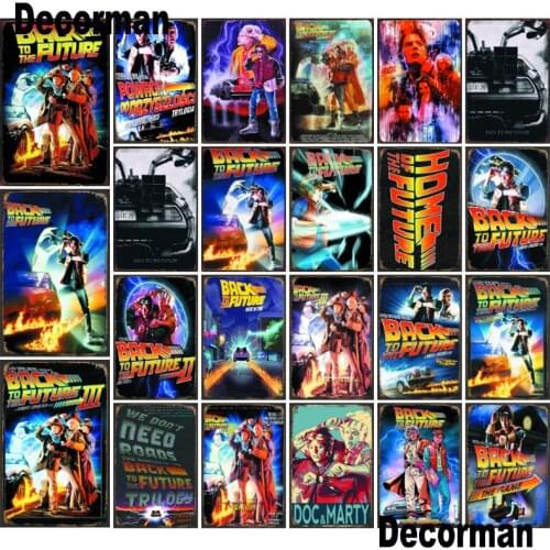 [ Mike86 ] Back to the Future Movie Metal sign Wall Plaque Antique Room Posters Painting Bar Decor LTA-2018 20*30 CM