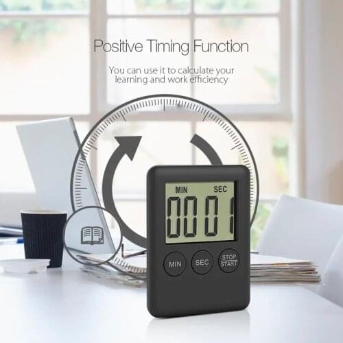 Mini LCD Display Electric Digital Kitchen Timer Loud Alarm Magnetic Backing Countdown Timer for Cooking Baking Exercise